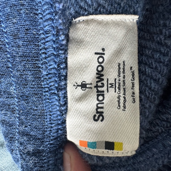 SMARTWOOL Recycled Terry Wide Leg Crop Pant - Women's Dark Denim / M - Picture 3 of 3